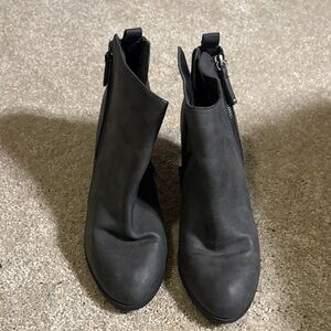 Express Dark Gray Ankle Booties